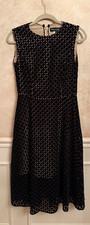 Oscar de la Renta Black Velvet Cut-Out Fit n Flare Dress 2022 Runway Show SZ 6 picture