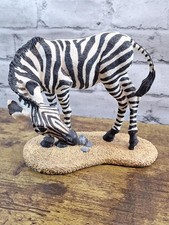 Vintage 1998 Martha Carey The Herd Wander Zebra Figurine #3403 Signed Marty picture