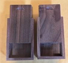 2 Pack  Small Sliding Top Wooden Trinket, Pill Box Stash Box NEW Ships FREE USA picture