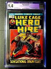 Hero for Hire # 1 CGC 9.4 Restored ~ 1972 ~ 1st app of Luke Cage ~ White Pages picture