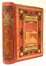 Antique Decorative Book 1875 First Ed Ornate Gilt Pictorial Binding Whaling Book picture