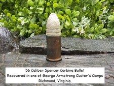 Old Rare Vintage Antique Civil War Relic 56 Caliber Spencer George Custer Camp picture