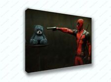 Deadpool VS Teddy Bear Marvel Comic Poster Canvas Print Art Home Decor Wall Art picture