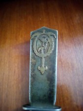 Antique Brass Letter Opener Arts & Crafts Mission 8 1/4