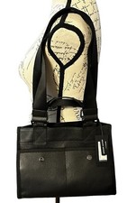 Botkier NewYork BEDFORD BITE SIZE 23F2827-ALBLK Black Leather Satchel Retail 288 picture