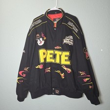 VTG JH Design Daytona 500 Disney Pete 2004 Black Bomber Jacket Adult sz 4XL Rare picture
