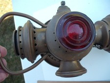Rare Early 1900's Brass Jeweled Automobile Lamp Neverout Rose Mfg.  Philadelphia picture