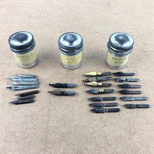 Fountain Pen Nib LOT Joseph Gillott's Speedball R. Esterbrook Co Square Ball Pt. picture