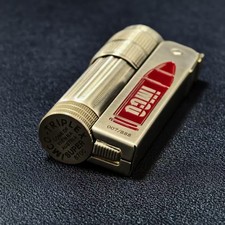 Vintage IMCO 6700 Brass Lighter Red Enamel Kerosene Pocket Windproof Gift.. picture