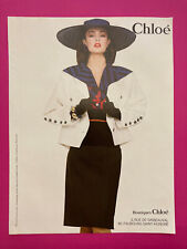 Chloe Spring Summer 1983 Vintage Advertising 80s Pub Lagerfeld Fashion Retro Press picture