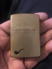 Vintage January 1994 Zippo Solid Brass Pipe Lighter Date Code: A X-Fully Working picture