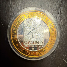 Slots-A-Fun Casino $10 Limited Edition Gaming Token Las Vegas NV .999 Silver picture