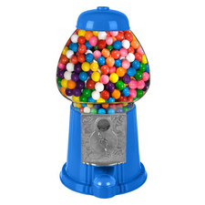Popcorn Gumball Machine with Coin Bank, Blue, 15” | Vintage picture