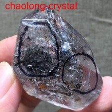 48g Natural 49mm Herkimer Diamond Enhydro healing Crystal Gem&moving water drop picture