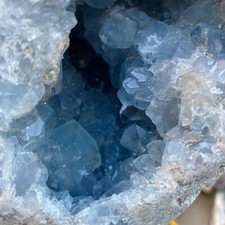 19.2lb Natural Blue Celestite Crystal Geode Rough Mineral Specimen Healing picture
