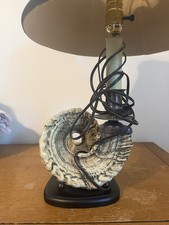 Vintage Ram’s Horn Table Lamp – Unique Sculptural Base – Made in USA picture