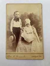 Antique Cabinet Photo Identified Children Broach North Platte Nebraska c1880s picture