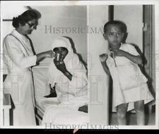 1969 Press Photo Mrs. Merrel Callaway nurses a patient in a Yemeni Hospital picture