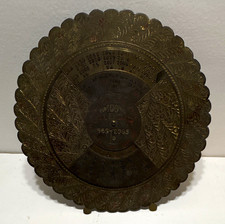Vintage Brass 100-Year Perpetual Calendar Dial Plate w/ Stand 1969-2068 picture