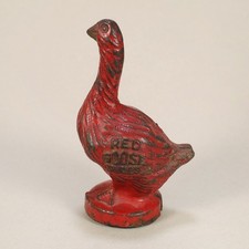 1920s Arcade Red Goose Shoes Cast Iron Advertising Antique Toy Coin Bank picture