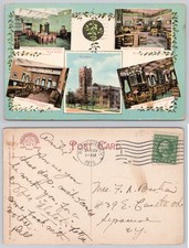 1915 Rochester NY Armory Naval Militia Parlors Mezzochrome Postcard picture