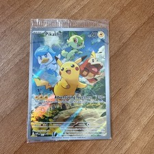 Pikachu 027 - SEALED Full Art Paldea Evolved ETB Promo - Pokemon TCG picture