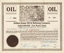Golden Goose Oil and Refining Co. - Stock Certificate - Oil Stocks and Bonds picture