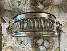 Antique Vintage French Game Pie Mold Pate en Croute #24 Tin Mold picture