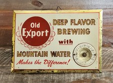 Rare 1940's Old Export Beer Thermometer Sign Tin Over Cardboard Old German picture