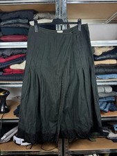 Archive Dries Van Noten Wool Metal Fibre Grey Warm Long Skirt Size 44 picture