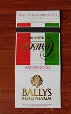 Matchbook cover- Bally's Reno, Nevada / Caruso's Fine Italian Dining - advertise picture