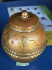 Vintage British Tea Caddy Brass 1924 picture