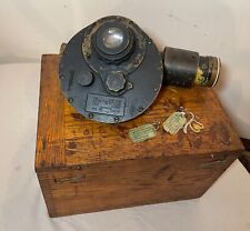 Vintage 1943 WWII US Navy Brass Telescope Mark 74 Model 1 Honeywell Box tags picture
