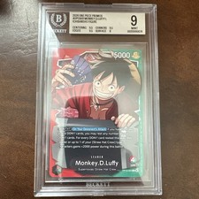 One Piece TCG English Ichiban Kuji Monkey D. Luffy Promo (OP13-001) Beckett 9.5 picture