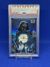 2021 TOPPS CHROME STAR WARS GALAXY REFRACTOR #48 EMPIRE AND REBELLION PSA 10 picture