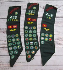 Lot Of 3 Vtg 1960s–70s Girl Scout Sashes Troop 469 “Wapehani” Badges Pins picture