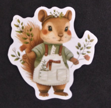 Adorable Anthromorphic Squirrel Wearing Apron Sticker 2.25