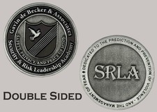 SRLA Gavin de Becker Security Risk Antique Silver Challenge Coin  J#21 picture
