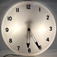 Vintage 1956 Dualite 16” Electric Wall Clock Lighted • Made In USA Works Perfect picture