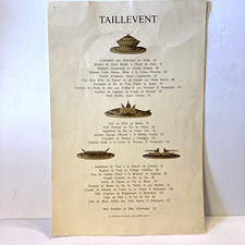 1990's Taillevent Menu Wine List Michelin Rated French Restaurant Vintage 1997 picture