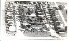 Real Photo Aerial View of  Unnamed Mobil Home Trailer Park RPPC Postcard c1950's picture
