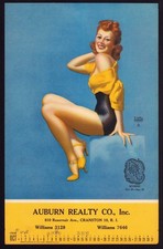 1946 POSING GLAMOUR PINUP GIRL CALENDAR PAGE POSTER EARL MORAN ART PRINT PHOTO picture