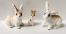 Vintage Hagen-Renaker Ceramic Miniature Bunny Rabbit Figurines Lot of 3 picture