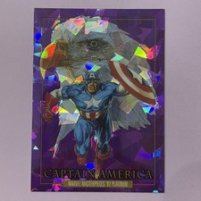 2022 SkyBox Marvel Masterpieces '92 Platinum Captain America Purple Crystals #16 picture