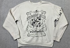 Disney Sweatshirt Adult XL White 100 Years Steamboat Willie Mickey Mouse Retro picture