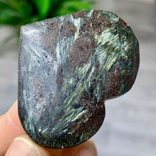 48G Natural Beautiful Fireworks Stone Crystal Rough Heart Shaped Specimen Treatm picture