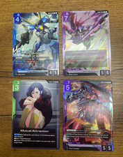 Freedom Ascension Gundam Holo NM LOT of 4 Sazabi, Destiny Gundam, V2, Mutual picture