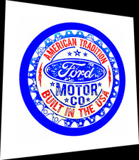 Ford Motor Oil Sign Sticker -Ford Cars Vintage Replica 5 Sizes picture