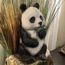 Panda Statue Sculpture Bear Bamboo Indoor Outdoor Large Animal Collectable Decor picture