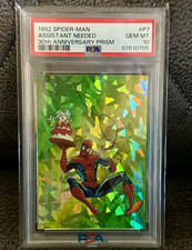 1992 Spider-Man 30th Anniversary Prism P7 Assistant Needed PSA 10 💎💎💎 picture